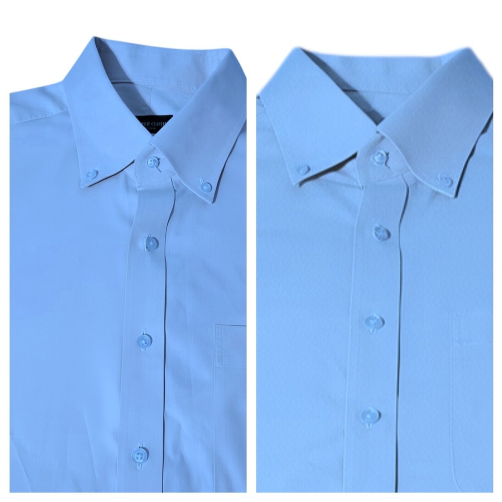 Proper Cloth Oxford Dress Shirt Men 17 32 Blue Button Pocket 2XL LOT OF 2
